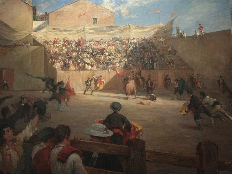 1828-Gustave-Henri Colin - Corrida in Biscaglia